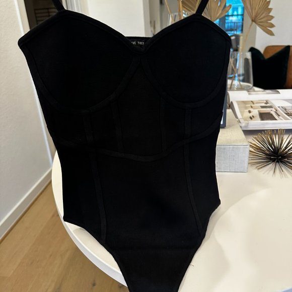 Corset Knit Bodysuit | Black - Picture 3 of 3